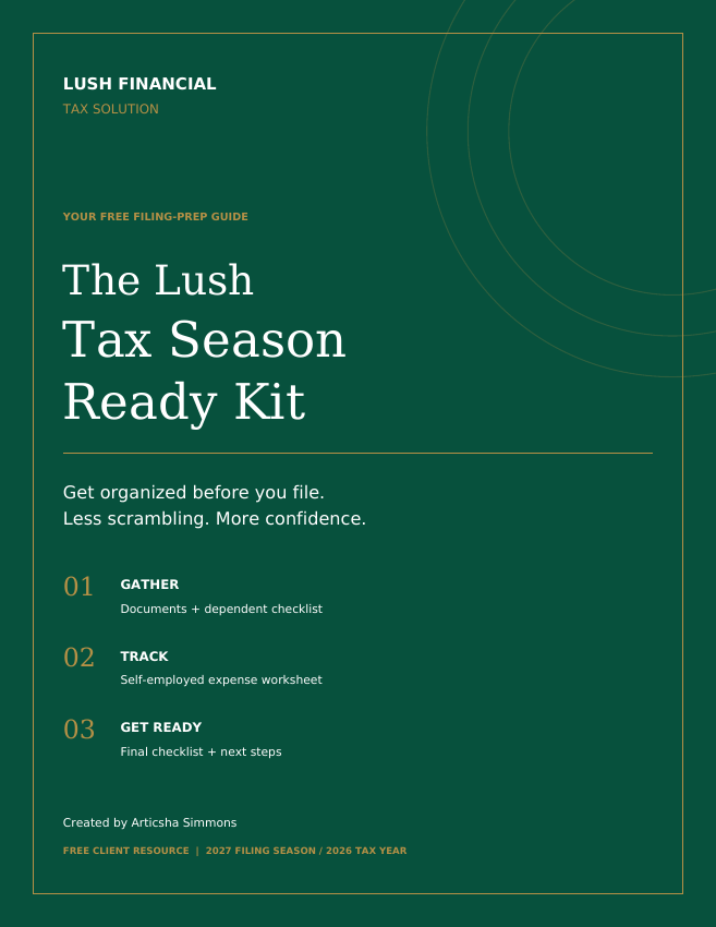 Cover of the Lush Tax Season Ready Kit